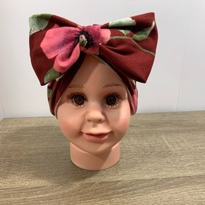 Maroon Floral Turban